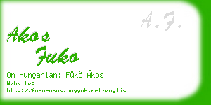 akos fuko business card