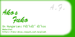 akos fuko business card